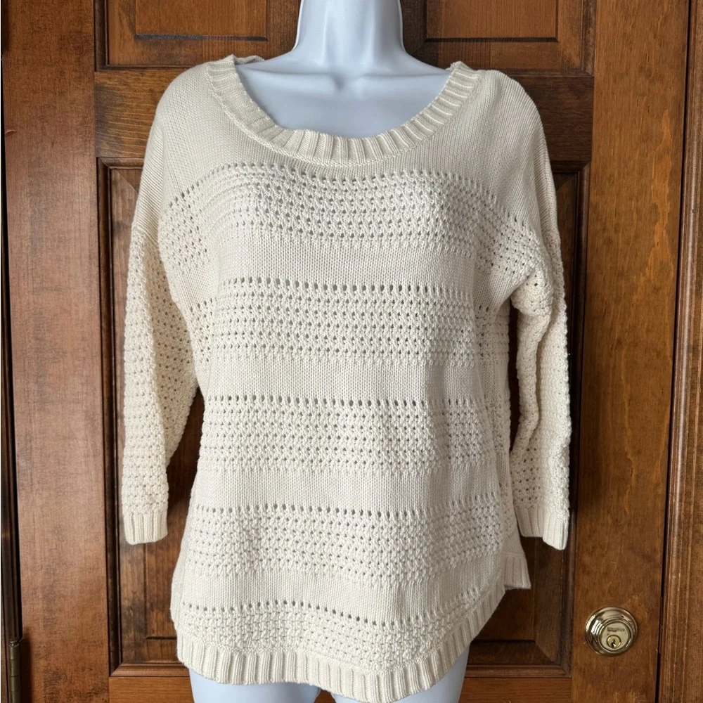 Gap Knit Cream Pullover Sweater Small